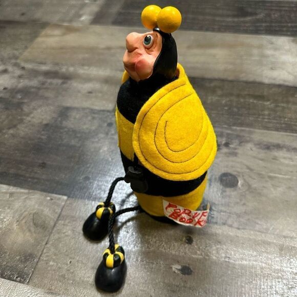 Russ Vintage Be Mine Bumble Bee Black Yellow with Dangle Legs Missing Heart - Picture 6 of 12